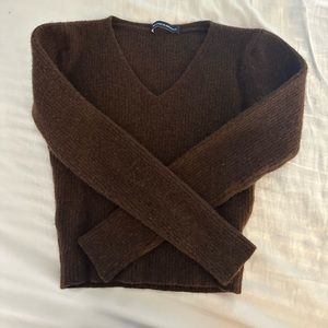 Brown Brandy Melville cropped sweater
